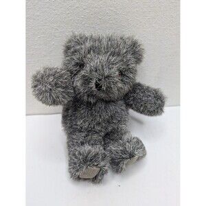 Russ Berrie Plush Tippy Teddy Bear Suede Paws Gray 8” Stuffed RARE